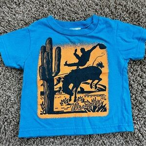 Vintage Wrangler Blue Cowboy Graphic Toddler T-Shirt
